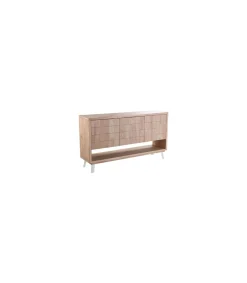 Aparador 3 puertas Berg acabado roble nordish/blanco, 88cm(alto) x 153cm(ancho) x 40cm(fondo).