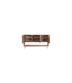 Aparador 3 puertas Berg acabado roble nordish/blanco, 88cm(alto) x 153cm(ancho) x 40cm(fondo).