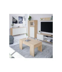 Aparador 3 puertas Gala acabado roble/blanco 75 cm(alto) 154 cm(ancho)40 cm(largo)