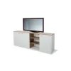 Aparador Amazonas 3 puertas acabado color blanco-artisan, 71cm(alto) 180cm(ancho) 34cm(largo)