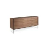 Aparador de 2 puertas Estefanía acabado nogal, 77 cm(alto) 180 cm(ancho) 49 cm (fondo)