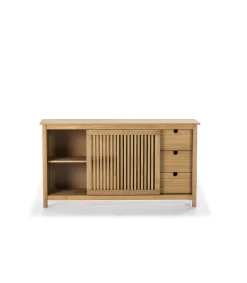 Aparador modelo Luna 1 puerta 3 cajones acabado natural 150 cm(ancho) 80 cm(alto) 40 cm (fondo)