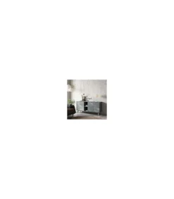 Aparador para comedor Nicolás 2 puertas 2 cajones 2 huecos acabado verde kaki/cera blanca, 165cm(ancho) 81cm(alto) 40cm (fondo)