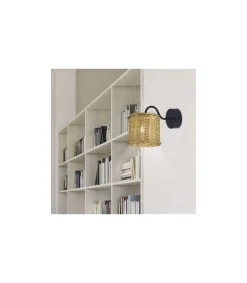 Aplique a pared Georgina acabado mimbre 24 cm(alto) 18 cm(ancho) 24 cm (fondo)