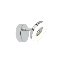 Aplique a pared led Cedro cromado 8 cm(alto)9 cm(ancho)11 cm(largo).