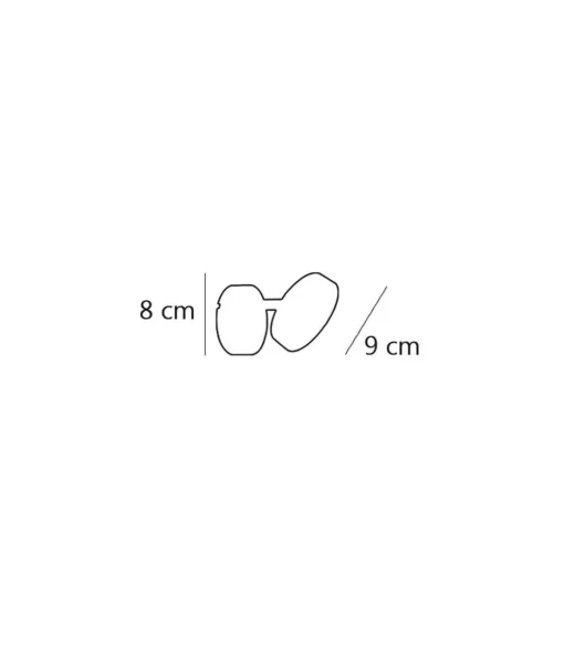 Aplique a pared led Cedro cromado 8 cm(alto)9 cm(ancho)11 cm(largo).