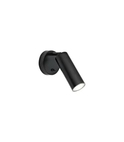 Aplique a pared modelo Antia acabado negro, 14cm(alto) 10cm(ancho) 23cm (fondo)