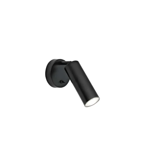 Aplique a pared modelo Antia acabado negro, 14cm(alto) 10cm(ancho) 23cm (fondo)