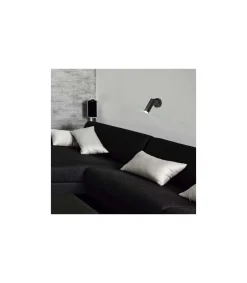 Aplique a pared modelo Antia acabado negro, 14cm(alto) 10cm(ancho) 23cm (fondo)