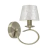 Aplique a pared modelo Campanilla acabado cuero/nacar, 28 cm(alto)15 cm(ancho)23 cm(largo)
