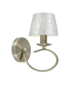Aplique a pared modelo Campanilla acabado cuero/nacar, 28 cm(alto)15 cm(ancho)23 cm(largo)