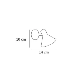 Aplique a pared modelo Kenn acabado blanco 10 cm(alto) 14 cm(ancho) 18 cm (fondo)