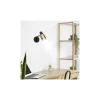 Aplique a pared modelo Maena acabado negro/cuero, 18cm(alto) 10cm(ancho) 8cm(fondo)