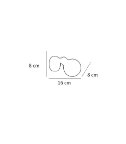 Aplique a pared Vera cuero 8 cm(alto)8 cm(ancho)16 cm(largo)