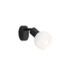 Aplique a pared Vera negro mate, 8 cm(alto)8 cm(ancho)16 cm(largo)