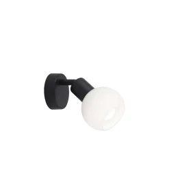 Aplique a pared Vera negro mate, 8 cm(alto)8 cm(ancho)16 cm(largo)