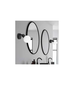 Aplique a pared Vera negro mate, 8 cm(alto)8 cm(ancho)16 cm(largo)