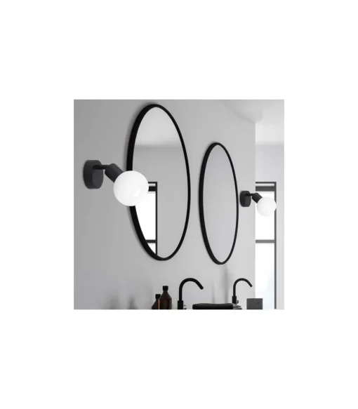 Aplique a pared Vera negro mate, 8 cm(alto)8 cm(ancho)16 cm(largo)