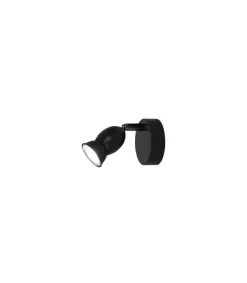 Aplique de pared Bala acabado en negro, 10cm(alto) 8cm(ancho) 13cm(largo)
