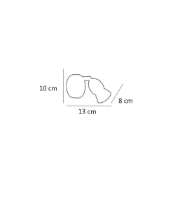 Aplique de pared Bala acabado en negro, 10cm(alto) 8cm(ancho) 13cm(largo)