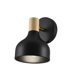 Aplique de pared modelo Arán acabado negro 18 cm(alto) 13 cm(ancho) 13 cm(fondo