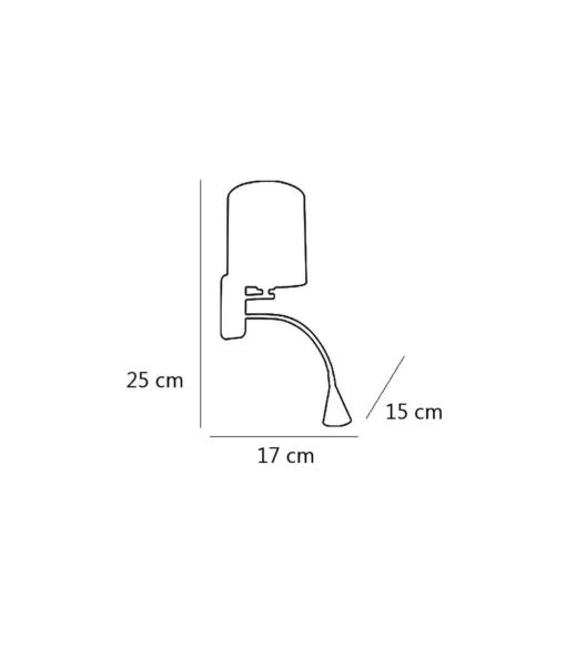 Aplique de pared modelo Resola acabado cuero 25 cm(alto) 15 cm(ancho) 17 cm (fondo)