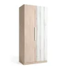 Armario 2 puertas abatibles acabado sahara/blanco, 200cm(alto) 90cm(ancho) 53cm(fondo)