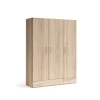 Armario 3 puertas abatibles 2 cajones acabado roble cambrian, 197cm(alto) 148cm(ancho) 51cm(fondo)