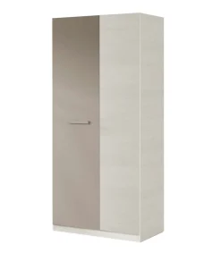 Armario 2 puertas abatibles Ares plus acabado blanco alpes/basalto. 200cm(alto) 90cm(ancho) 52cm(fondo).