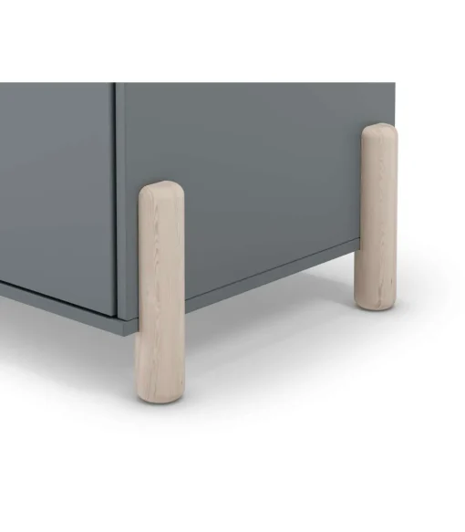 Armario 2 puertas abatible Emma acabado verde kaki/cera blanca, 92.8cm(Ancho) 45cm(Fondo) 180cm(Alto