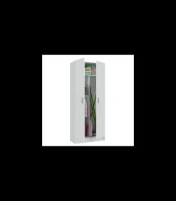 Armario escobero Milan en acabado blanco 2 puertas 73 cm(ancho) 180 cm(altura) 37 cm(fondo)