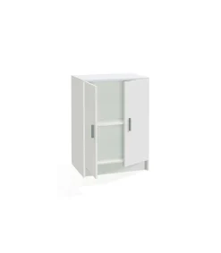 Armario multiusos bajo Milán en acabado blanco. 59 cm(ancho) 80 cm(altura) 37 cm(fondo)