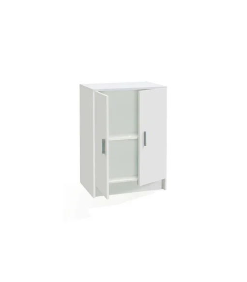 Armario multiusos bajo Milán en acabado blanco. 59 cm(ancho) 80 cm(altura) 37 cm(fondo)