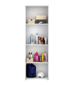 Armario multiusos Diego acabado blanco 2 puertas 3 estantes, 61 cm(ancho) 190 cm(altura) 35 cm(fondo)