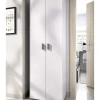 Armario multiusos Luna en acabado blanco 2 puertas 6 estantes 61 cm(ancho) 190 cm(altura) 35 cm(fondo)
