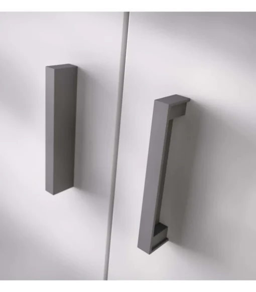Armario multiusos Luna en acabado blanco 2 puertas 6 estantes 61 cm(ancho) 190 cm(altura) 35 cm(fondo)