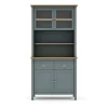 Armario multiusos tipo buffet 4 puertas 2 cajones Miguel acabado verde kaki/roble, 180.5cm(alto) 90cm(ancho) 40cm(largo)