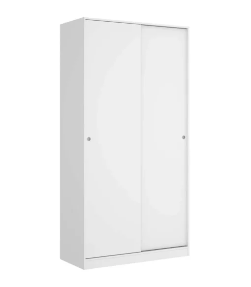 Armario puertas correderas Lupión en blanco brillo. Ancho 100 x fondo 50 x alto 204 cm.