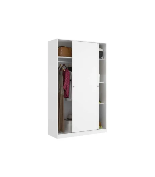 Armario puertas correderas Lupión en blanco brillo 204 cm(alto)120 cm(ancho)50 cm(largo)