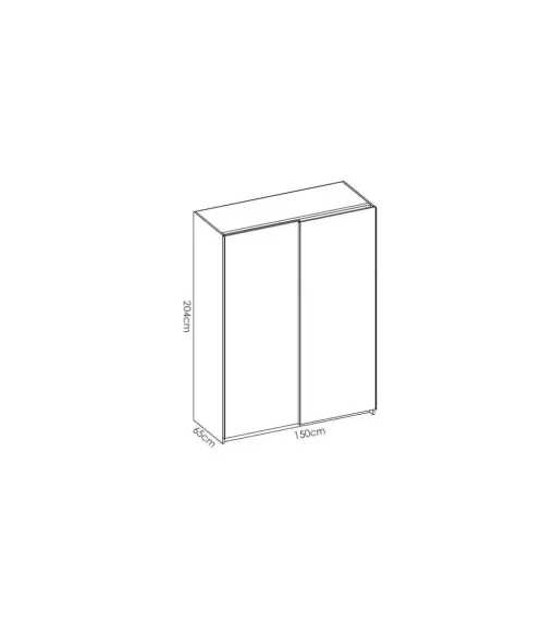 Armario puertas correderas Lupión acabado blanco 204 cm(alto)150 cm(ancho)65 cm(largo