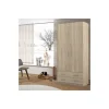 Armario ropero 2 puertas abatibles 2 cajones Lorena acabado Cambrian, 196cm(alto) 100cm(ancho) 50cm(largo)