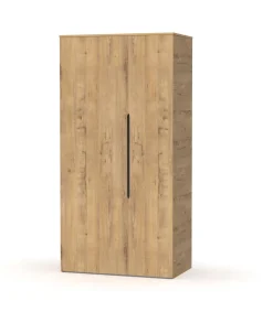 Armario ropero 2 puertas abatibles Noa acabado roble gold, 100cm(ancho) 200cm(altura) 57cm(fondo)