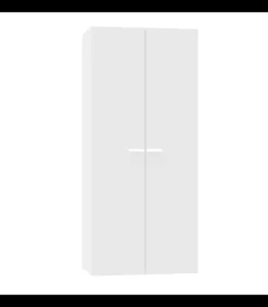 Armario ropero 2 puertas abatibles Tibet acabado blanco, 79 cm(ancho) 180 cm(altura) 52 cm(fondo)
