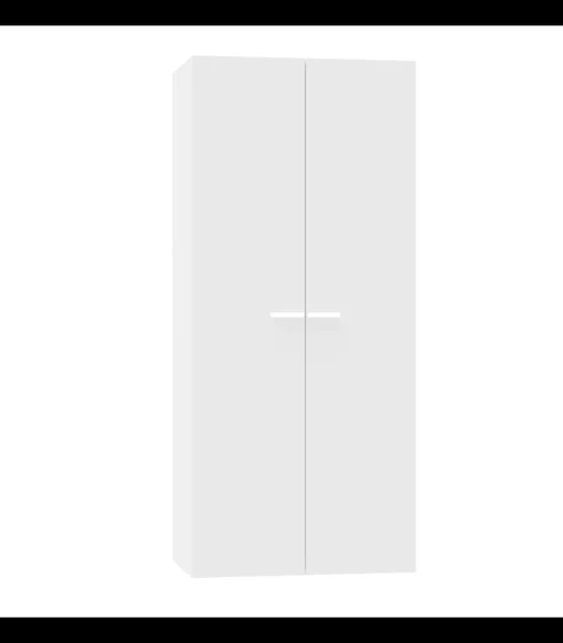 Armario ropero 2 puertas abatibles Tibet acabado blanco, 79 cm(ancho) 180 cm(altura) 52 cm(fondo)