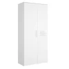 Armario ropero 3 puertas abatibles acabado blanco, 205cm(alto) 90cm(ancho) 52cm(largo)