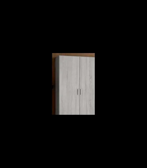 Armario ropero 3 puertas abatibles 2 cajones Lorena acabado Artico, 196cm(alto) 150cm(ancho) 50cm(largo)
