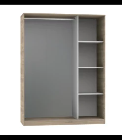 Armario ropero 3 puertas correderas Tibet acabado roble cambrian, 200 cm(alto)150 cm(ancho)55 cm(fondo)