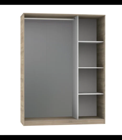 Armario ropero 3 puertas correderas Tibet acabado roble cambrian, 200 cm(alto)150 cm(ancho)55 cm(fondo)