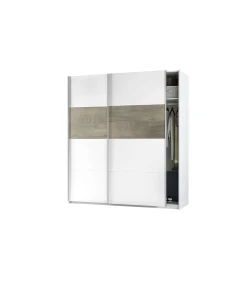 Armario ropero Linuss de 180 cm de 2 puertas correderas 200 cm alto x 180 cm ancho x 60 cm fondo