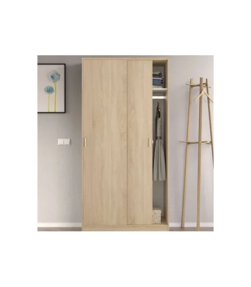 Armario ropero puertas correderas roble canadian. 200cm(alto). 100cm(ancho). 50cm(fondo).